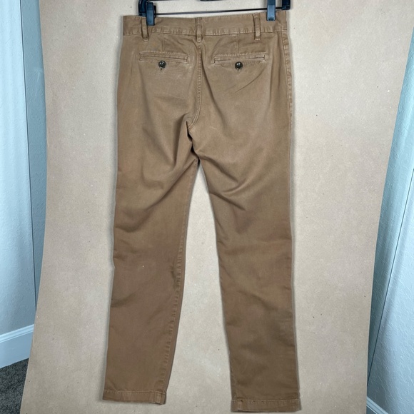Eddie Bauer Wide lampasse type side seam Relaxed Tapered Leg Khaki Size 2 - Picture 2 of 11